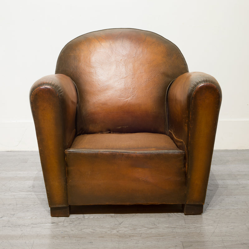 French "Cinema" Sheep Hide Club Chairs c.1940