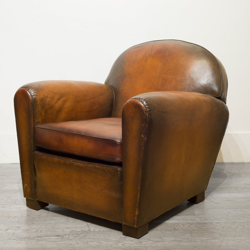French "Cinema" Sheep Hide Club Chairs c.1940