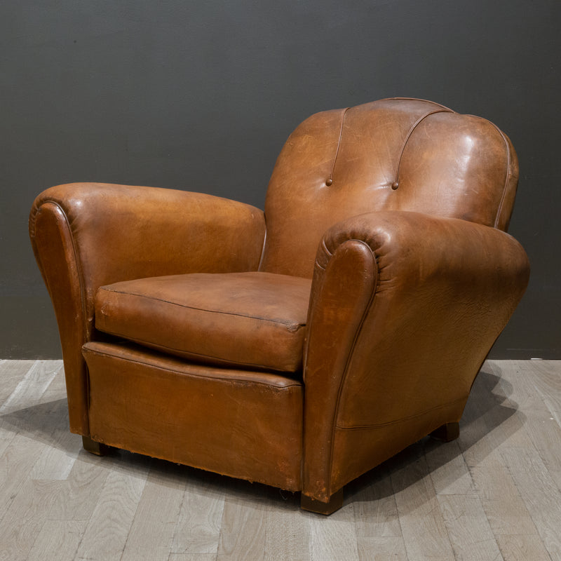 French Sheep Hide Club Chair c.1940