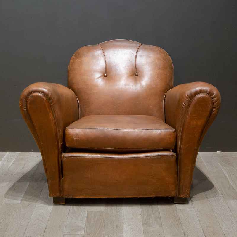 French Sheep Hide Club Chair c.1940