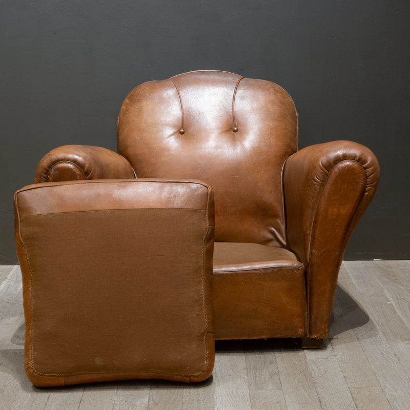 French Sheep Hide Club Chair c.1940