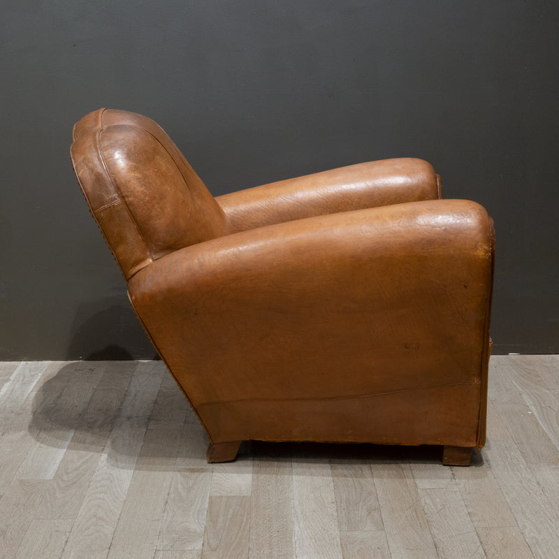 French Sheep Hide Club Chair c.1940