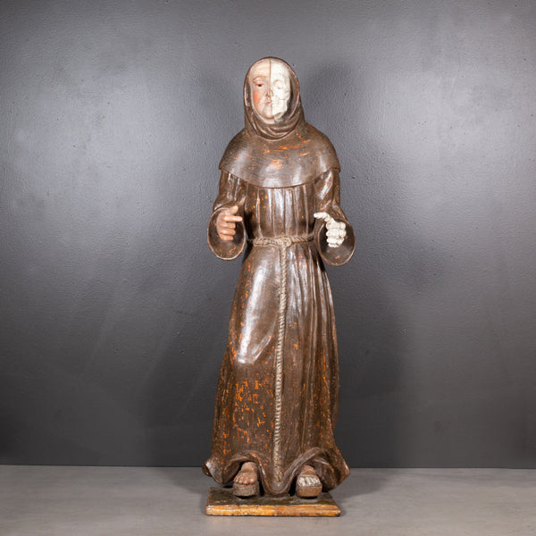 17th c. Large German Memento Mori Monk c.1600-1699