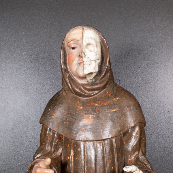 17th c. Large German Memento Mori Monk c.1600-1699