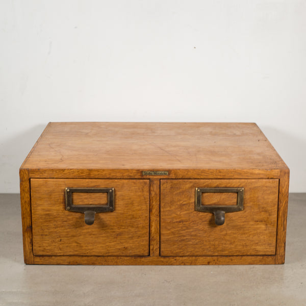 Oak and Brass Globe Wernicke Card Catalog c.1940