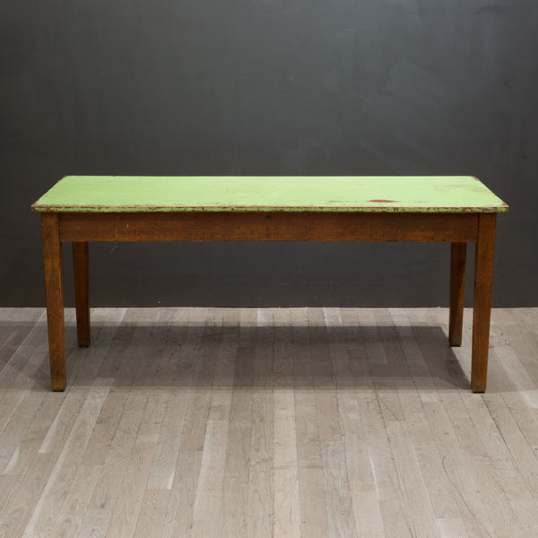 Vintage Painted Oak Church Table or Desk c.1930