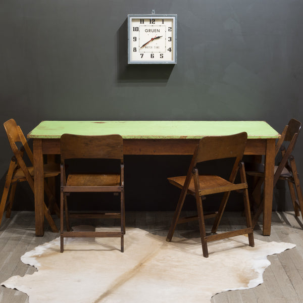 Vintage Painted Oak Church Table or Desk c.1930