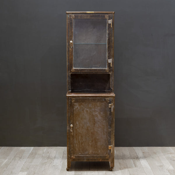 Antique Steel Hospital Operating Room Supply and Instrument Cabinet c.1930