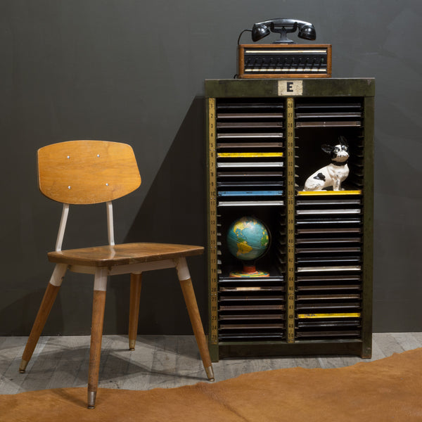 Antique Hamilton Typesetter's Metal Cabinet c.1920-1930