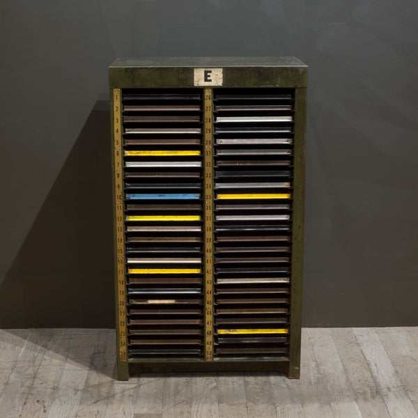 Antique Hamilton Typesetter's Metal Cabinet c.1920-1930