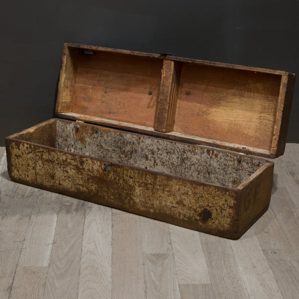 Large Handmade Wooden Tool Box c.1940
