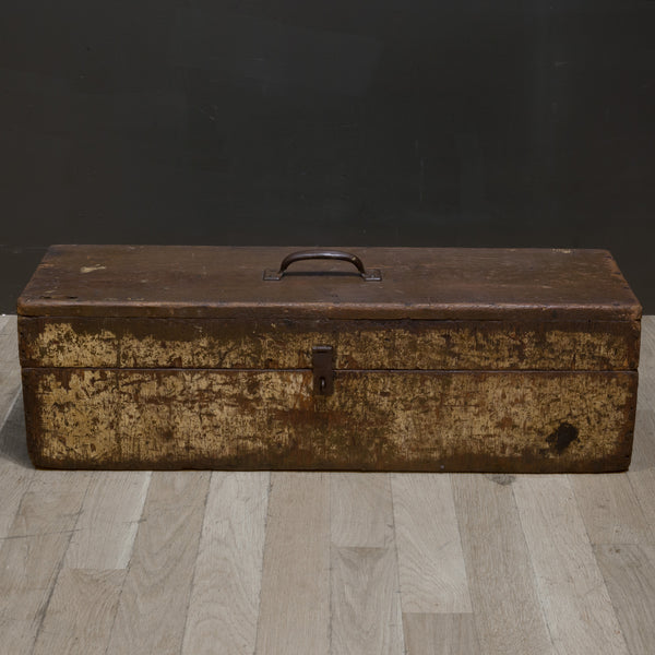 Large Handmade Wooden Tool Box c.1940