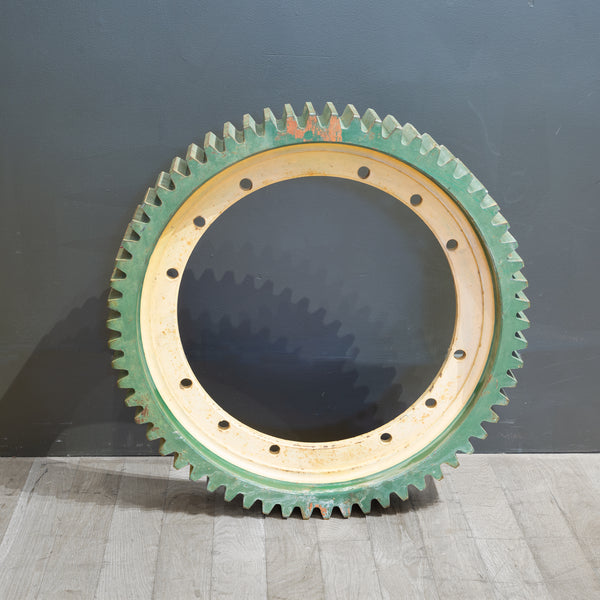 Large Solid Steel Factory Gear c.1940