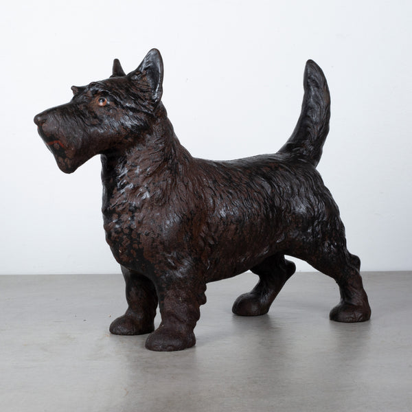 Cast Iron Scotty Dog Doorstop by Hubley c.1910-1940