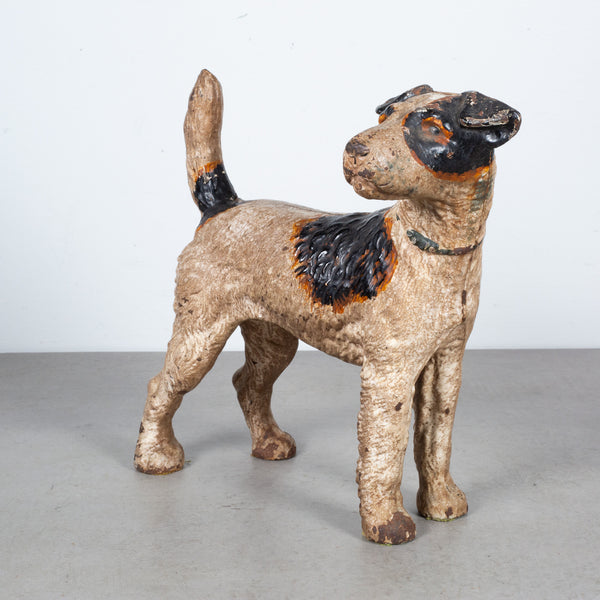 Antique Cast Iron Terrier Doorstop by Hubley c.1910
