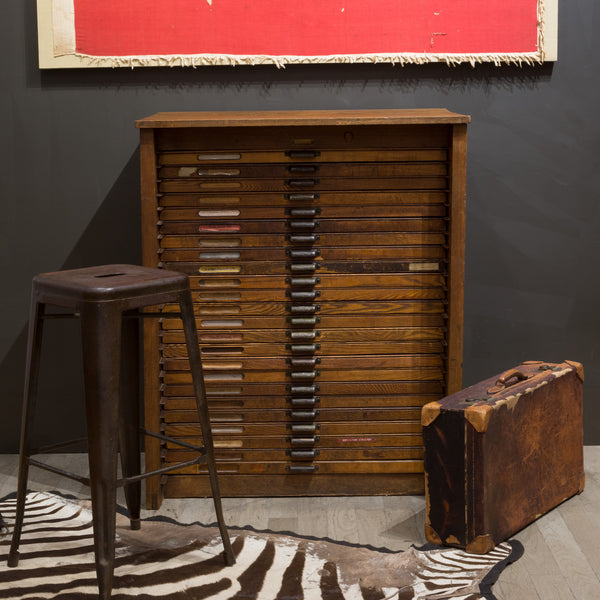 Antique Hamilton Industrial Typesetter's 24 Drawer Cabinet c.1920-1930