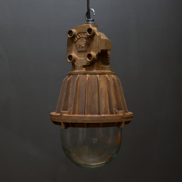Antique English Factory Industrial Pendant c.1940