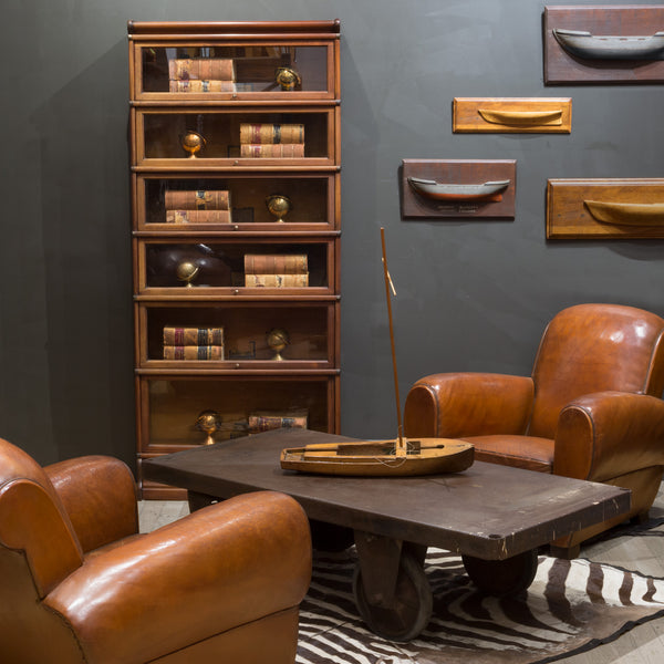 Early 20th c. Globe-Wernicke Mahogany 6 Stack Lawyer's Bookcase with Drawer c.1910
