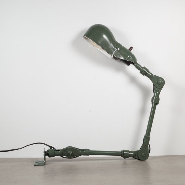Industrial Factory Fostoria Articulating Task Lamps c.1930