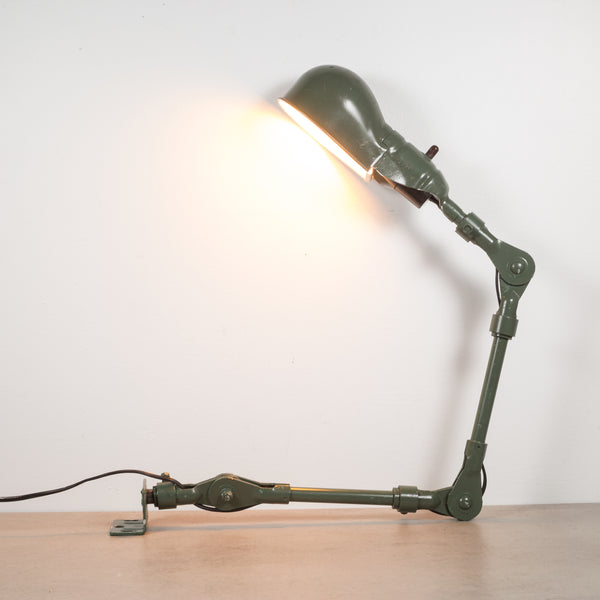 Industrial Factory Fostoria Articulating Task Lamps c.1930