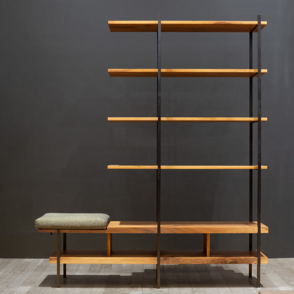 Bronze and Walnut Interval Bookshelf by Ahser Israelow