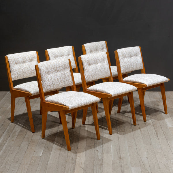 Jens Risom Model 666 for Knoll Reupholstered Side Chairs c.1941