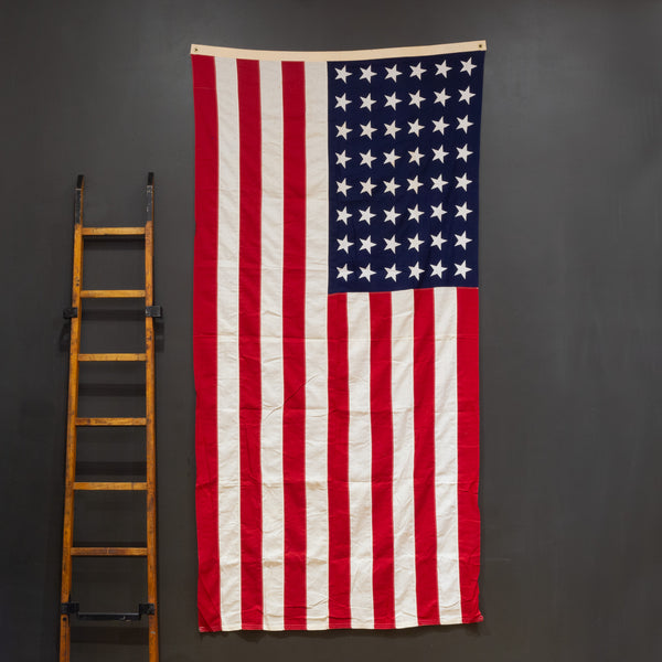 Large Vintage Valley Forge American Flag with 48 Stars c.1940-1950