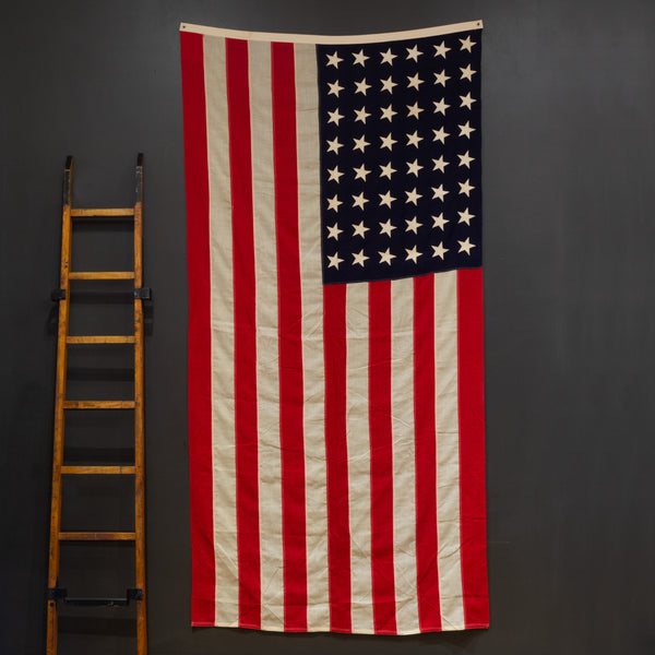 Large Vintage Wool American Flag with 48 Stars c.1940-1950