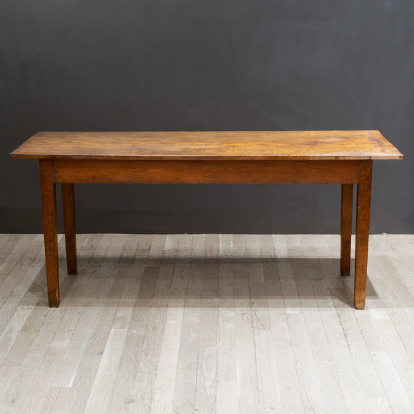 19th c. French Primitive Scrubbed Farmhouse Dining Table or Console c.1850