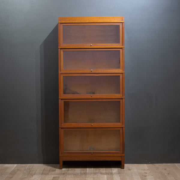 Pair of Early 20th c. Globe-Wernicke 5 Stack Lawyer's Bookcases c.1940-Price is per piece
