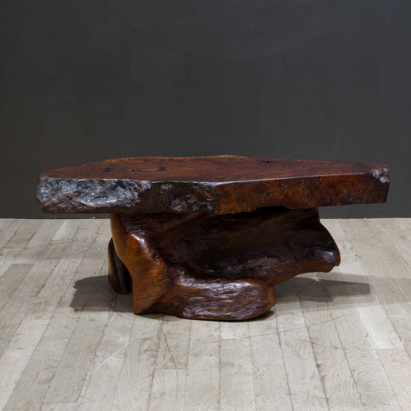 Custom Live Edge Black Walnut Burl Coffee Table