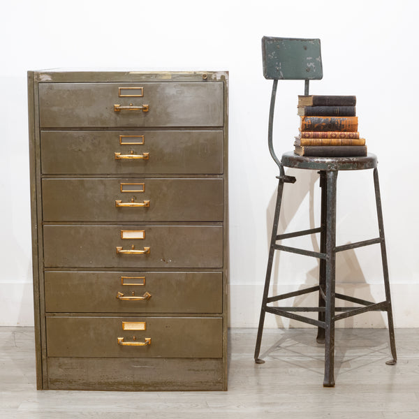 Metal Six Drawer File Cabinet c.1940