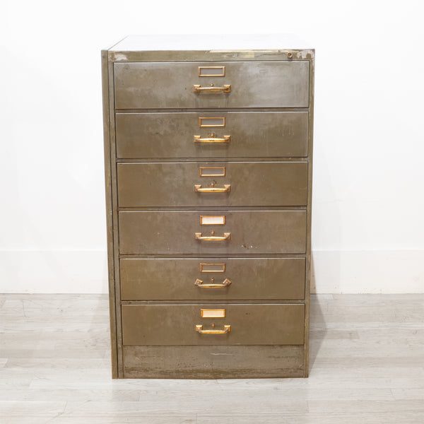 Metal Six Drawer File Cabinet c.1940