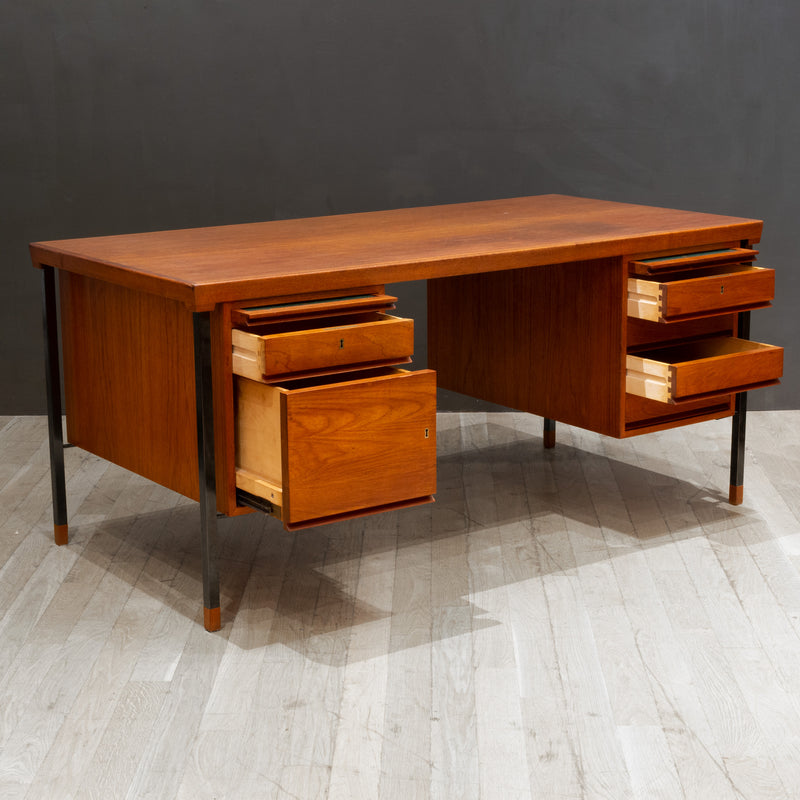 Mid-century Teak Desk by Peter Hvidt & Orla Mølgaard-Nielsen for Søborg Møbelfabrik, Denmark c.1950