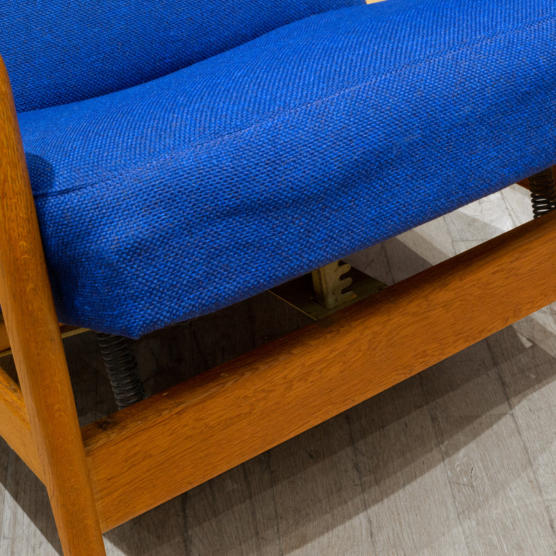 Pair of Midcentury Folke Ohlsson for DUX Reclining Lounge Chairs and Adjustable Ottomans c.1960