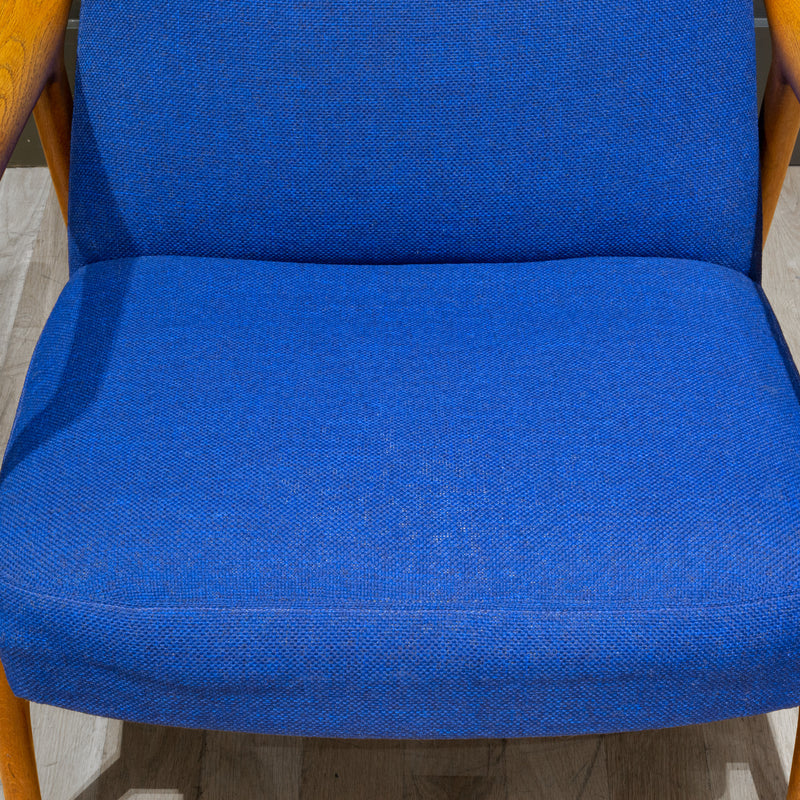 Pair of Midcentury Folke Ohlsson for DUX Reclining Lounge Chairs and Adjustable Ottomans c.1960
