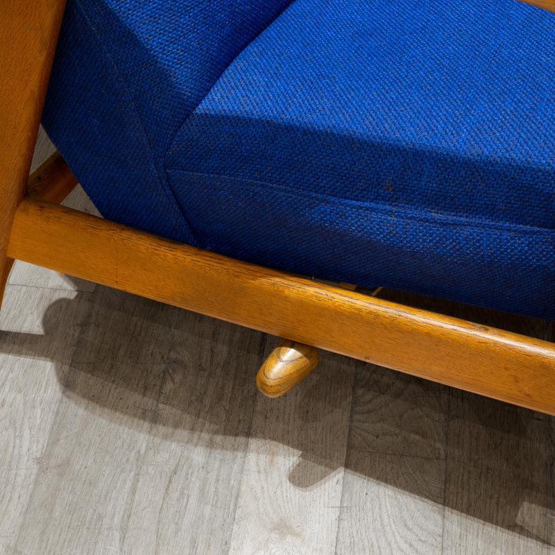 Pair of Midcentury Folke Ohlsson for DUX Reclining Lounge Chairs and Adjustable Ottomans c.1960