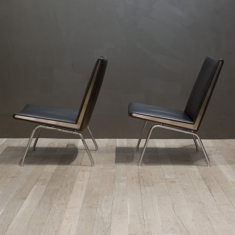 Mid-century Hans Wegner Leather "Slipper" Chairs c.1950