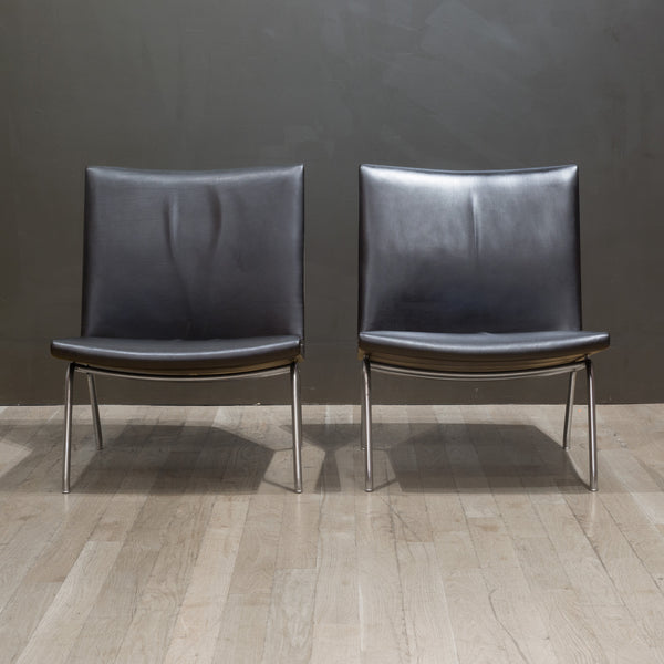 Mid-century Hans Wegner Leather "Slipper" Chairs c.1950