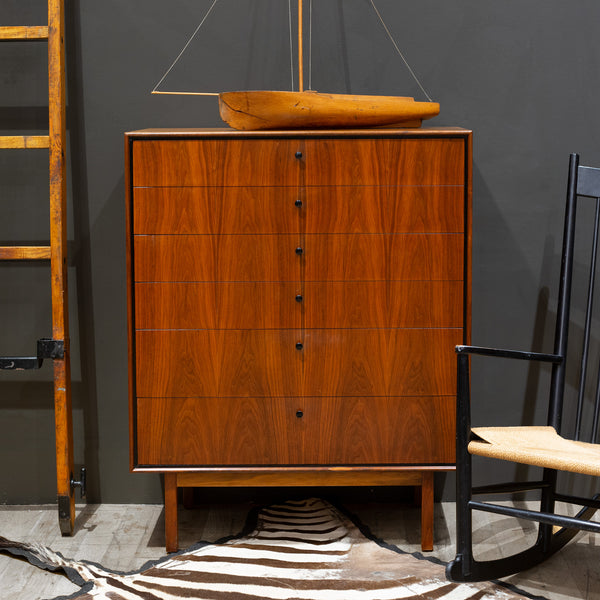 Mid-century Walnut Jack Cartwright for Founders Tall Dresser c.1960