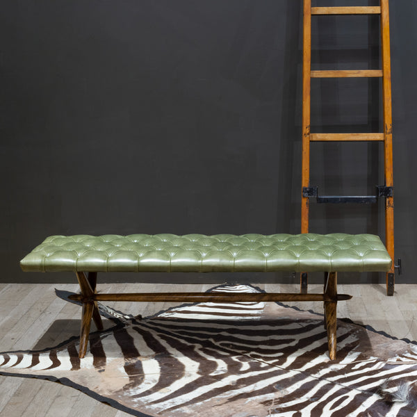 Mid-century T.H. Robsjohn-Gibbings Leather Bench c.1950