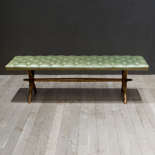 Mid-century T.H. Robsjohn-Gibbings Leather Bench c.1950
