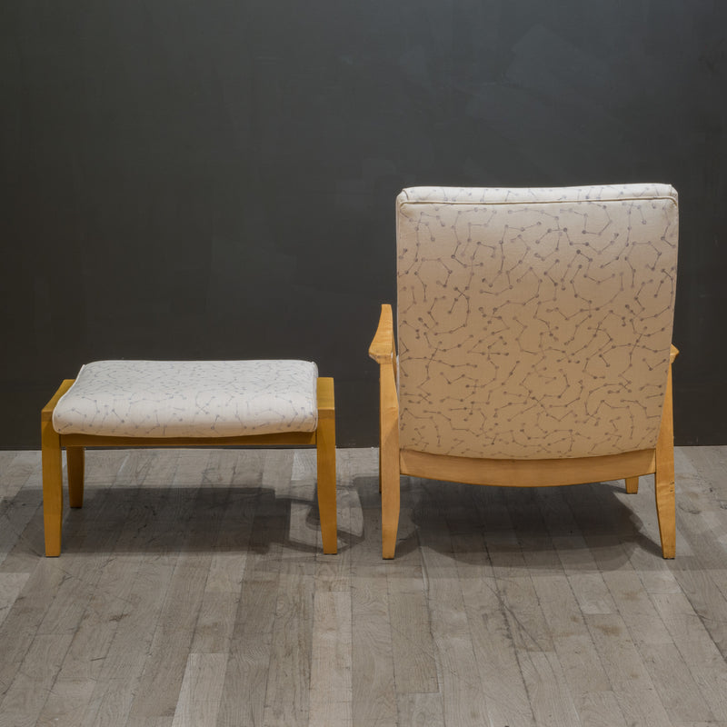 Mid-century Milo Baughman Scoop Lounge Chair and Ottoman c.1950-1960