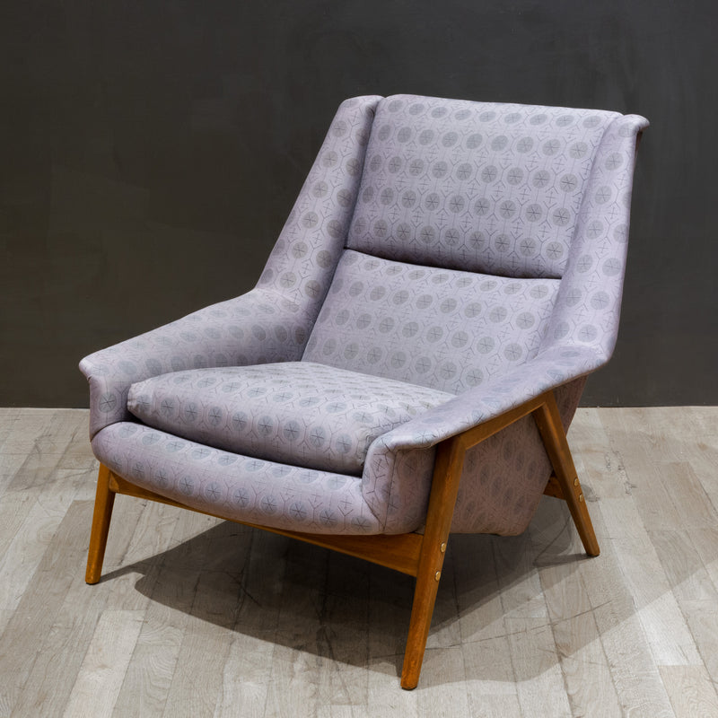 Mid-century Reupholsterd Folke Ohlsson Lounge Chair c.1950-1960
