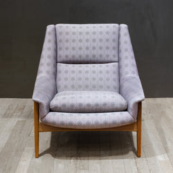 Mid-century Reupholsterd Folke Ohlsson Lounge Chair c.1950-1960