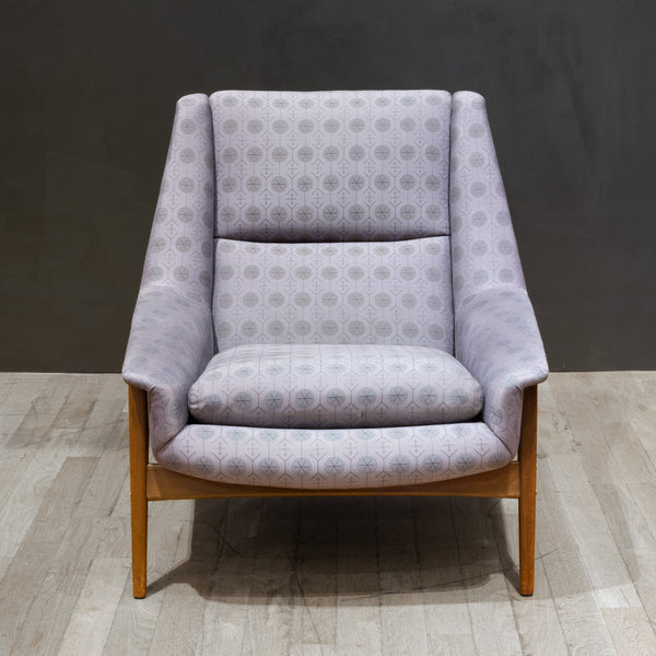 Mid-century Reupholsterd Folke Ohlsson Lounge Chair c.1950-1960