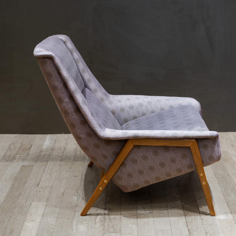 Mid-century Reupholsterd Folke Ohlsson Lounge Chair c.1950-1960
