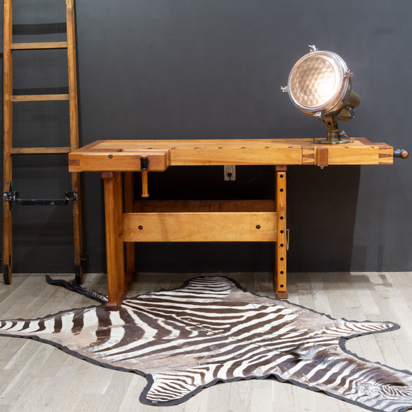 Handmade Solid Maple Carpenter's Workbench c.1970