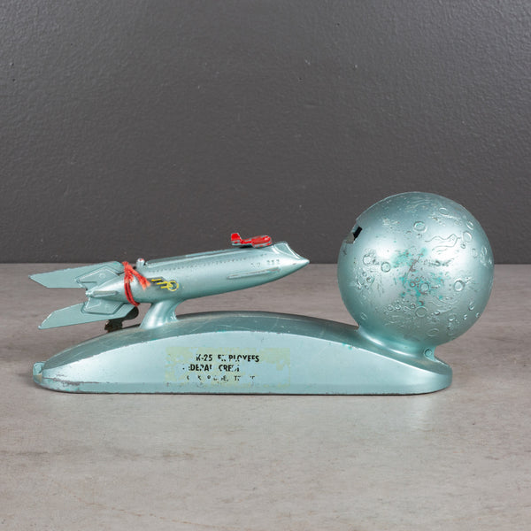 Mid-century Strato Moon Rocket Mechanical Bank c.1950