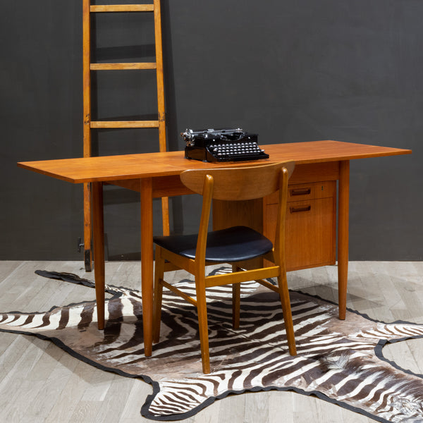 Mid-century Teak Expandable Desk and Chair by Gunnar Nielsen Tibergaard, Denmark c.1960